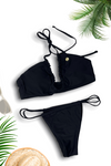 CROSSOVER THONG BIKINI SWIMSUIT REVERSE TRIANGLE.