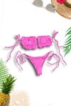 BIKINI RUCHED BANDEAU MODEL TIE SIDE